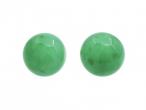 French vintage jade cabochon stud earrings in platinum