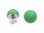 French vintage jade cabochon stud earrings in platinum