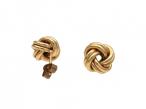 Vintage yellow gold knot stud earrings