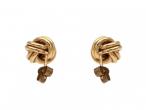 Vintage yellow gold knot stud earrings