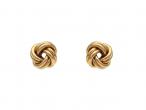 Vintage yellow gold knot stud earrings