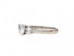 1.02ct Heart Shape Diamond Three Stone Engagement Ring