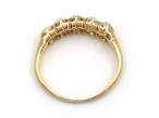 Antique five stone Old Mine cut diamond ring in gold