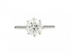 Edwardian 1.51ct Old European cut diamond solitaire engagement ring