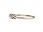 Vintage five stone diamond petite navette ring in 18kt white gold