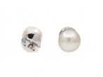Cultured South Sea pearl stud earrings in 18kt white gold