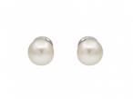 Cultured South Sea pearl stud earrings in 18kt white gold
