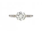 Edwardian Diamond Solitaire Engagement Ring in Platinum