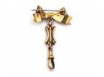 Antique 9kt Gold Bow Brooch With Pendant Holder