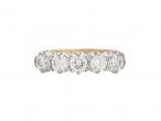 Vintage diamond five stone ring in 18kt yellow gold