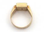 Vintage Chunky Rectangular Signet Ring in 18kt Yellow Gold