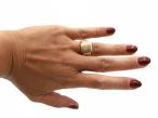 Vintage Chunky Rectangular Signet Ring in 18kt Yellow Gold