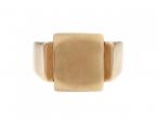 Vintage Chunky Rectangular Signet Ring in 18kt Yellow Gold