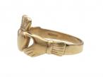 Vintage 9kt Yellow Gold Chunky Claddagh Ring