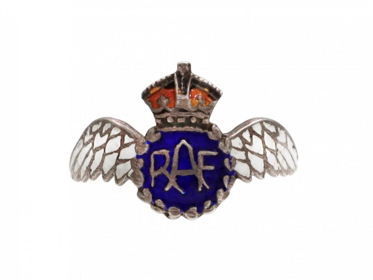 1940s RAF military sweetheart ring in sterling silver