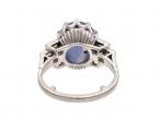 1950s star sapphire and baguette diamond ring