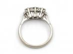 Vintage decorative diamond three stone engagement ring