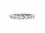 French Vintage Diamond Tension Set Full Eternity Ring