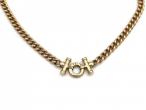 Vintage 9kt yellow gold hollow curb necklace