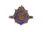WWII Royal Engineers badge sweetheart ring in silver