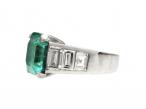 4.57ct Colombian emerald and diamond solitaire in platinum