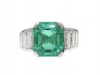 4.57ct Colombian emerald and diamond solitaire in platinum