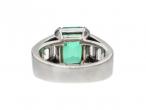4.57ct Colombian emerald and diamond solitaire in platinum