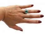 4.57ct Colombian emerald and diamond solitaire in platinum