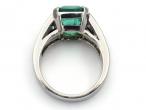 4.57ct Colombian Emerald & Diamond Solitaire in Platinum