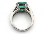 4.57ct Colombian emerald and diamond solitaire in platinum