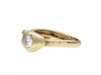 Vintage diamond serpent ring in yellow gold