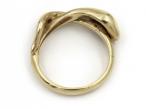 Vintage diamond serpent ring in yellow gold