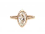 1.40ct Marquise Diamond Bezel Set Diamond Solitaire Ring