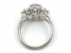 Vintage 18kt white gold diamond fancy cluster ring