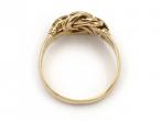 Antique diamond three stone knot ring in 18kt gold