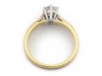 0.72ct round brilliant cut diamond solitaire engagement ring in gold