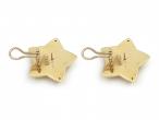 1980s Large Puffy Star Earrings in 18kt Yellow Gold