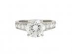 Flawless diamond solitaire ring in platinum
