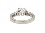Flawless diamond solitaire ring in platinum