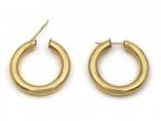 Vintage Italian 18kt yellow gold large hoop earrings