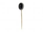 Antique Oval Banded Onyx Stickpin in Yellow Gold