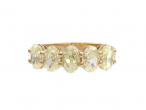 Contemporary Oval Fancy Yellow Diamond Five Stone Ring in 18kt Gold