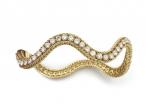 Retro Oscar Heyman Bros. diamond set woven wave bracelet