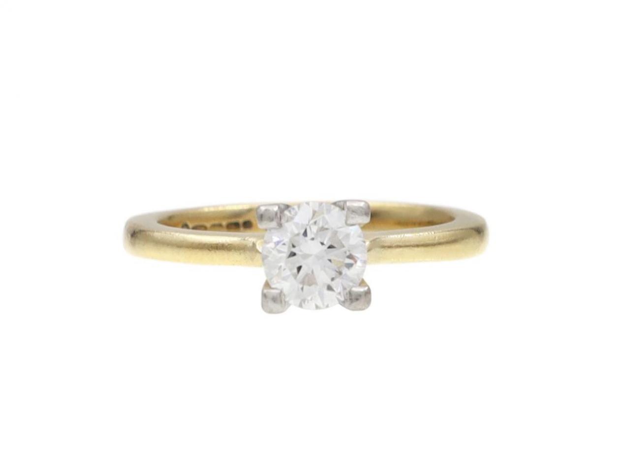 Contemporary 0.70ct Diamond Solitaire Engagement Ring