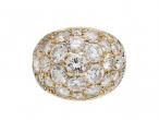 French Diamond Bombe Cluster Ring in 18kt Yellow Gold
