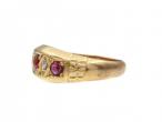 Victorian 18kt Yellow Gold Diamond & Ruby Five Stone Ring