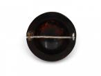 Antique Circular Brooch With Yellow Gold Inlay