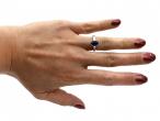 Modern Oval Sapphire Solitaire Ring in 18kt White Gold