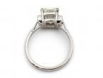 Vintage 3.14ct emerald cut diamond solitaire engagement ring