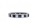 Platinum Diamond & Sapphire Full Eternity Ring